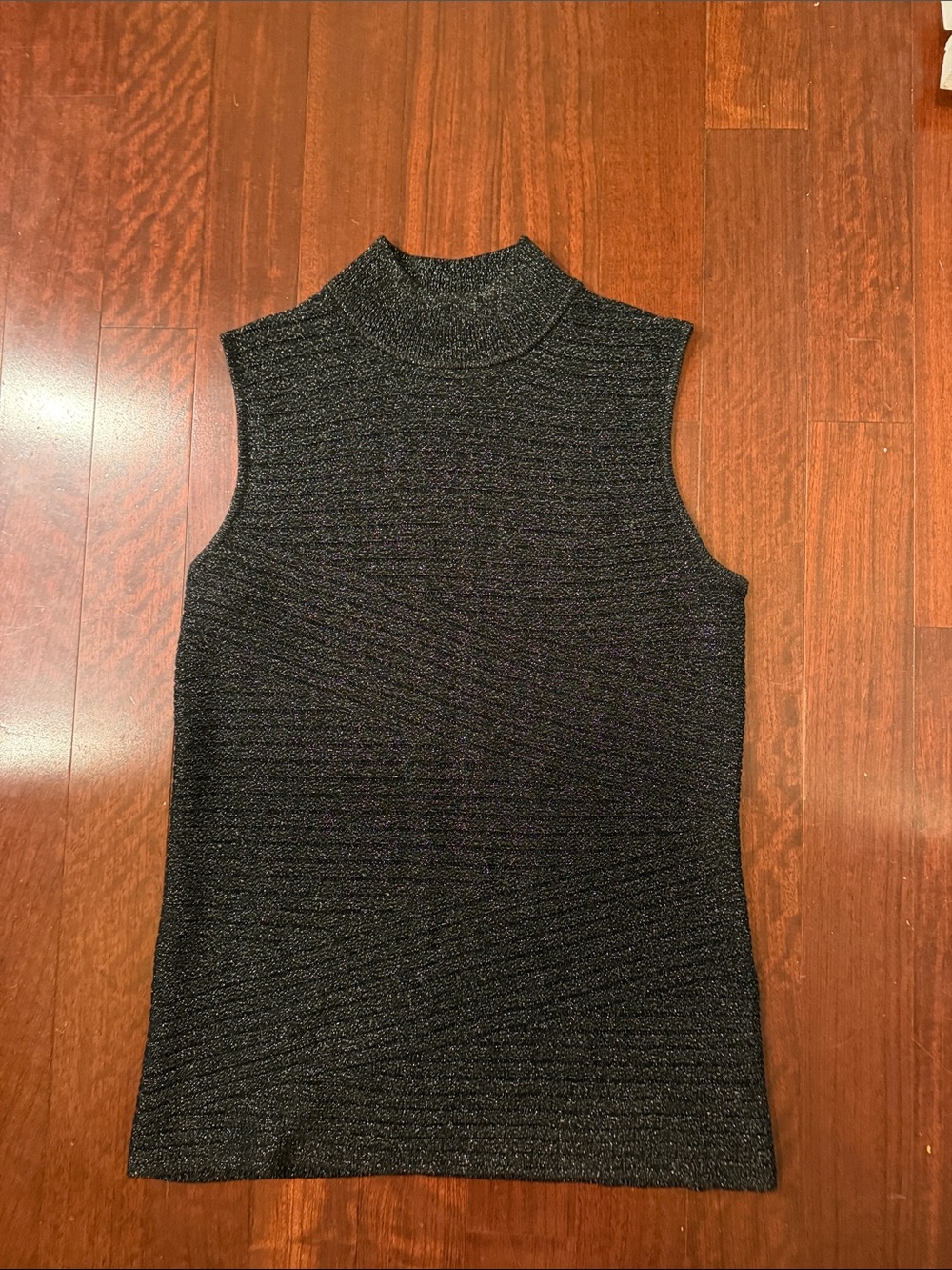 Dana Buchman Sleeveless Mock Neck Tank Top - Black